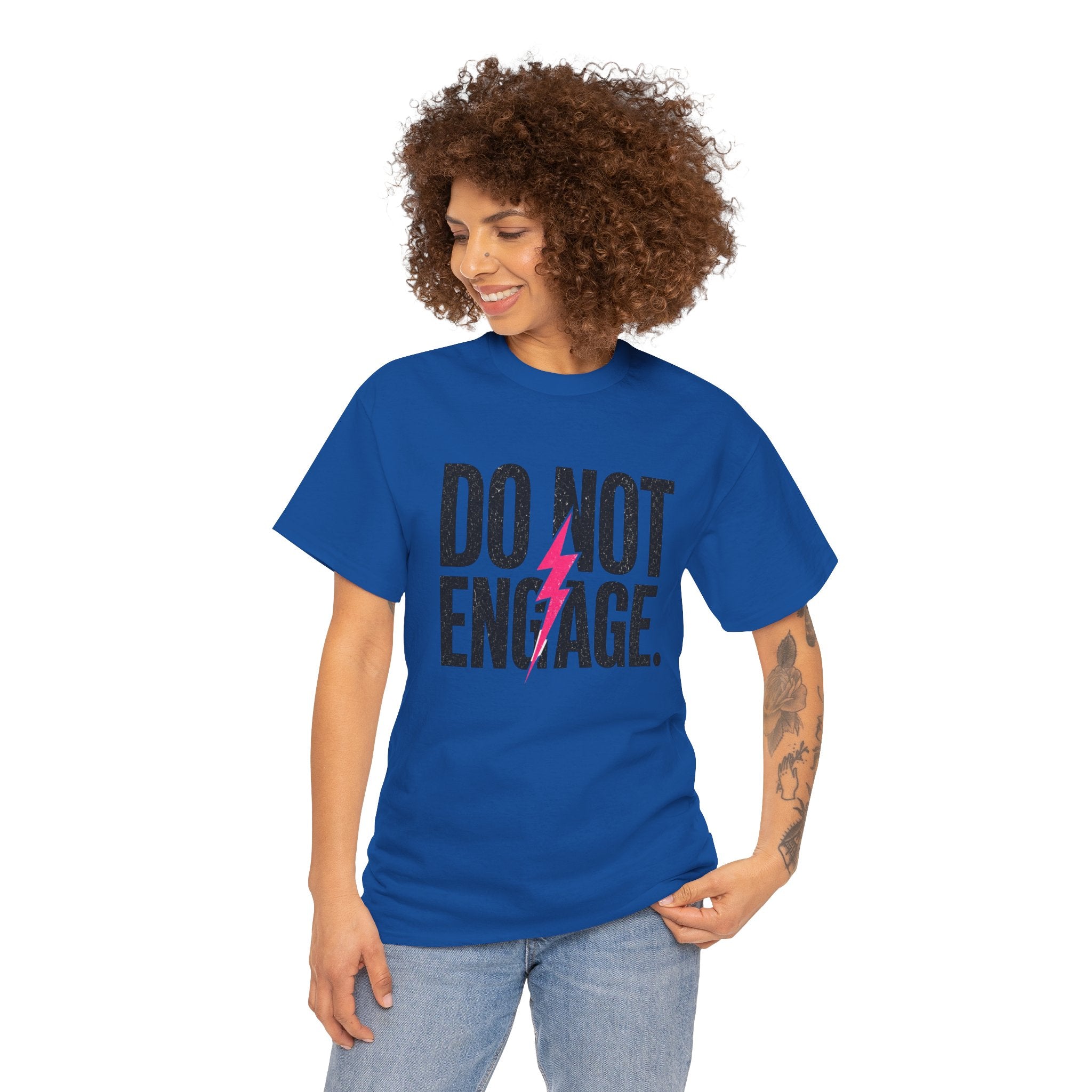 Do Not Engage Lightning Tee — Funny Bold Graphic T‑Shirt