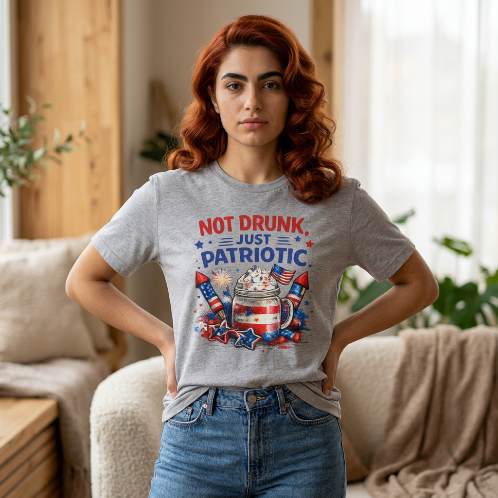 Patriotic 'Not Drunk, Just Patriotic' T-Shirt