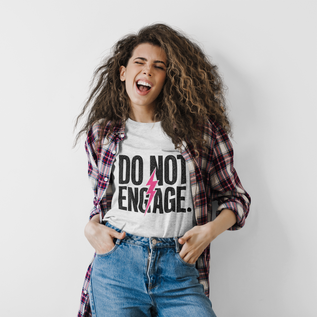 Do Not Engage Lightning Tee — Funny Bold Graphic T‑Shirt