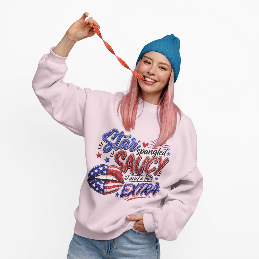 Patriotic 'Star Spangled Saucy & a Little Extra' Sweatshirt