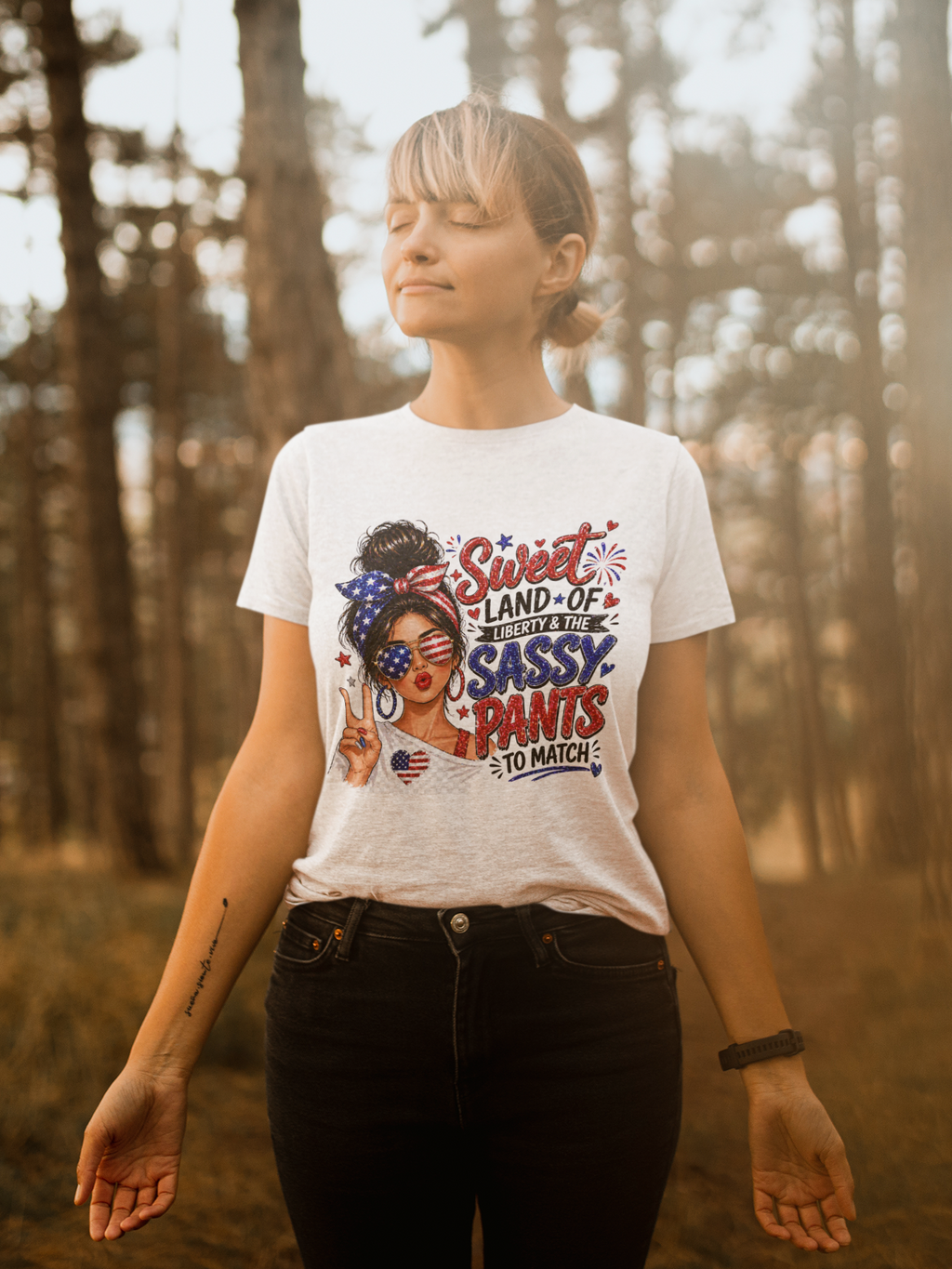 Patriotic 'Sweet Land of Liberty' Sassy Pants Tee