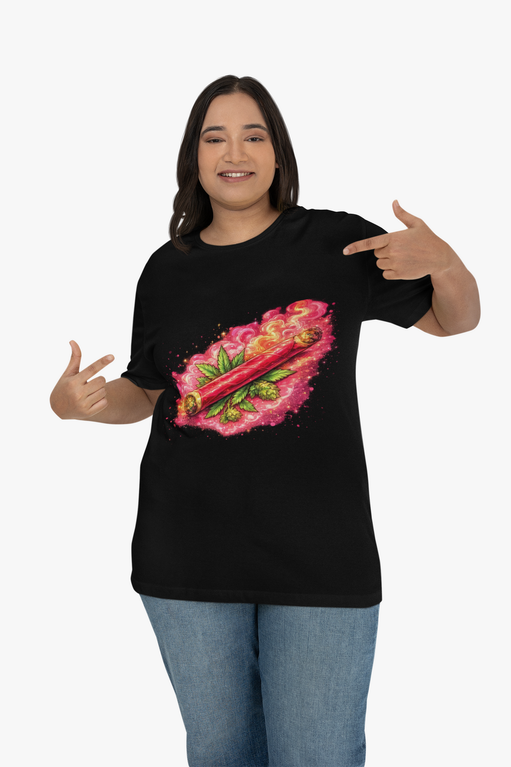 Spicy Cigar Verde Tee — Retro Chili & Cigar Graphic T-Shirt