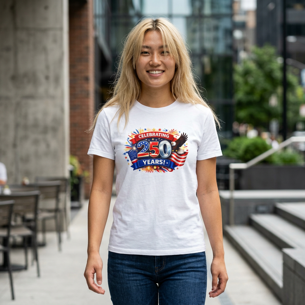 Celebrating 250 Years! Patriotic 250th Anniversary T-Shirt