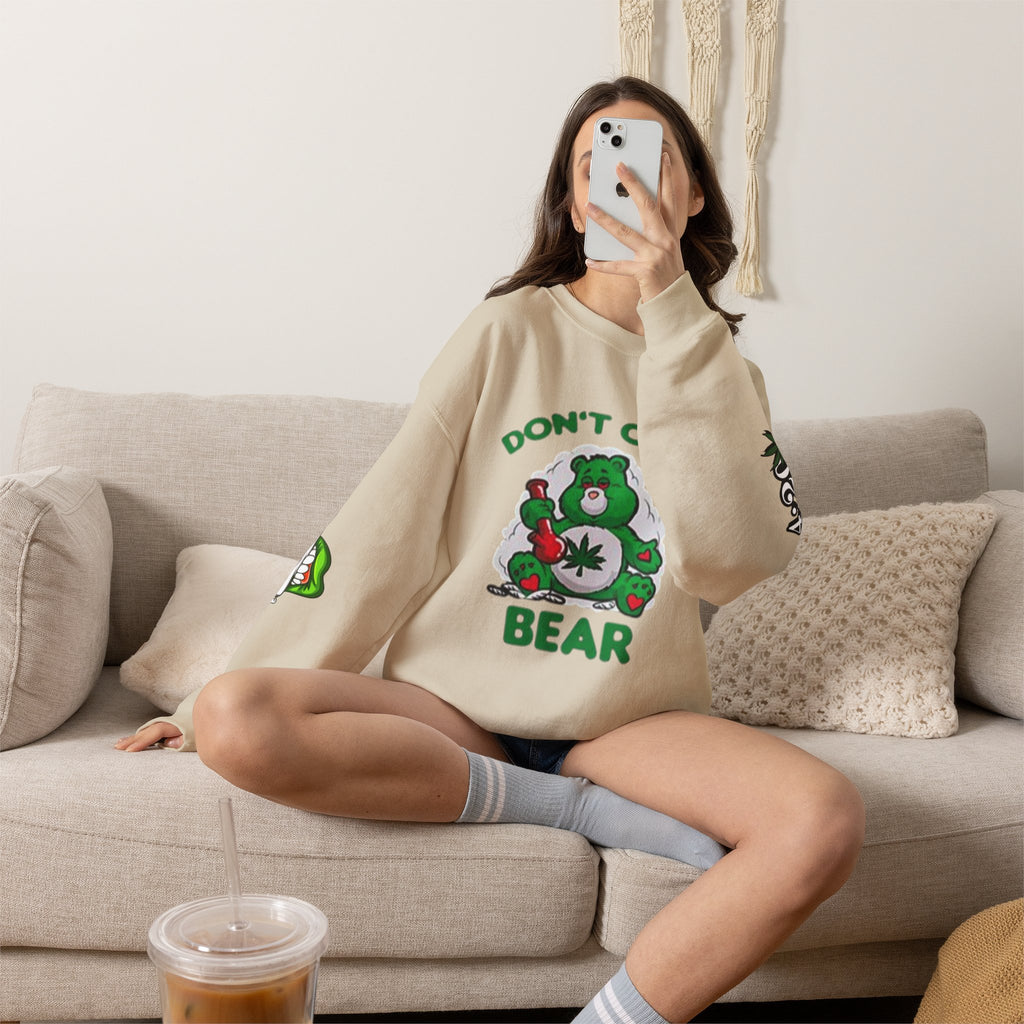 I Don't Care Bear Sweatshirt — Funny Graphic Crewneck