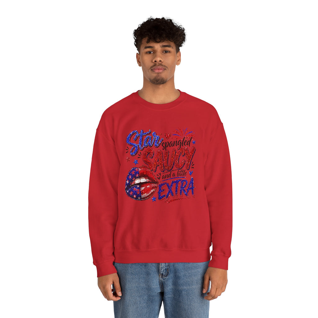 Patriotic 'Star Spangled Saucy & a Little Extra' Sweatshirt