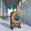 Suitcase — 420 Savage Colorful Rolling Luggage (Psychedelic Rainbow Travel Case)