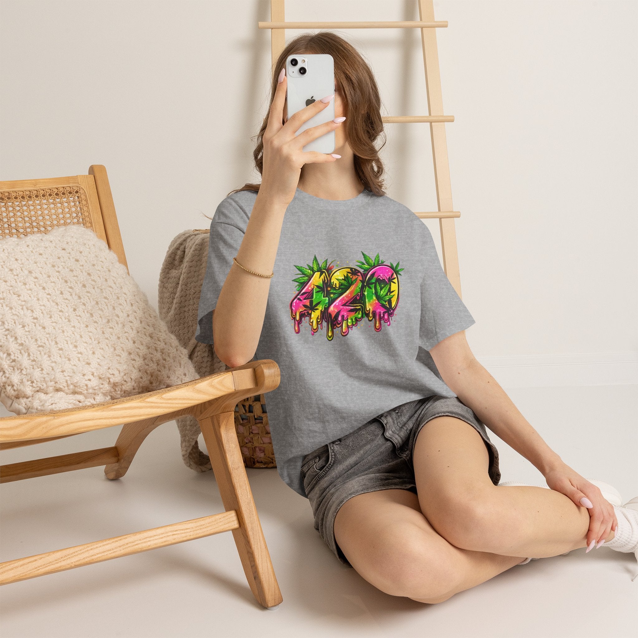 420 Drip Graphic T-Shirt — Cannabis Leaf Streetwear Tee