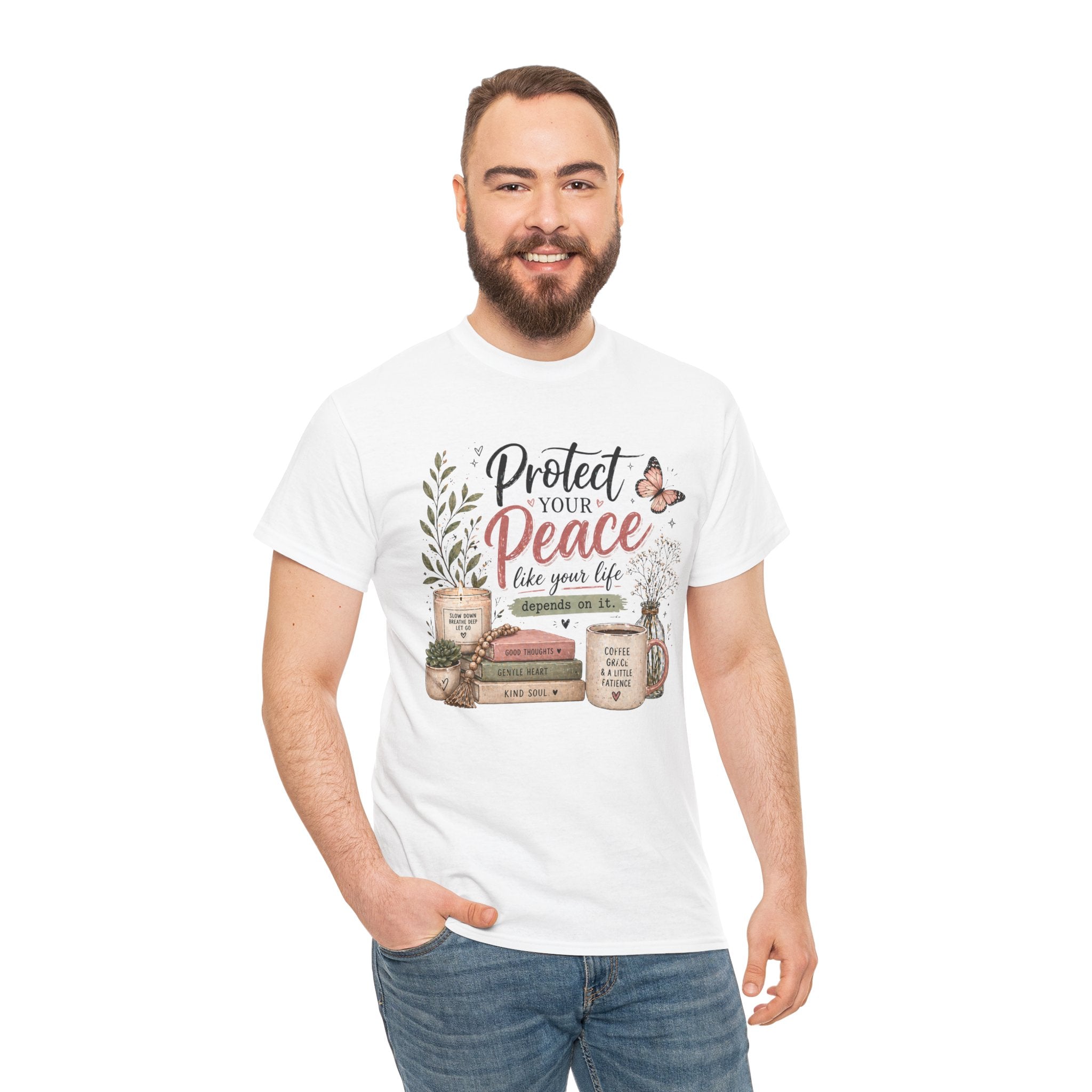 Protect Your Peace Tee — Inspirational Floral Graphic T-Shirt