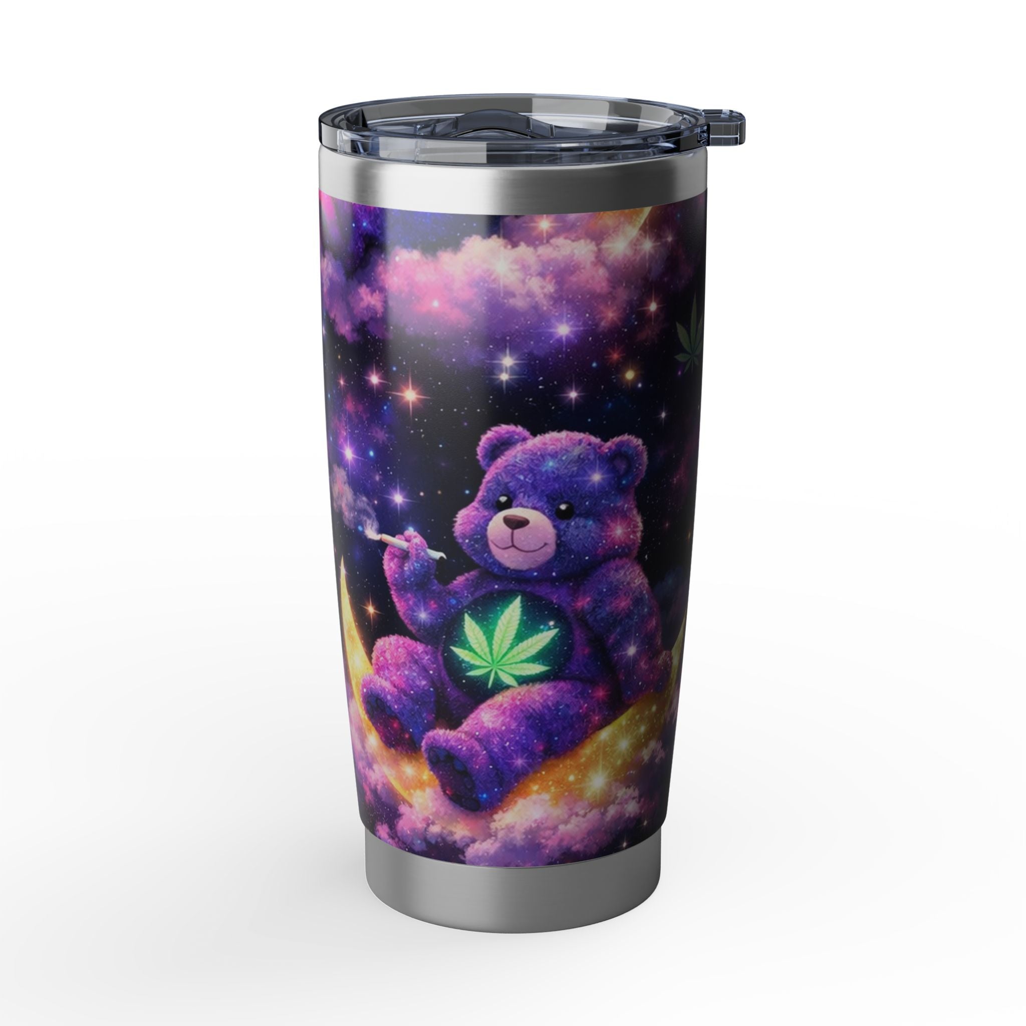 Galaxy Bear Cannabis Leaf 20oz Tumbler