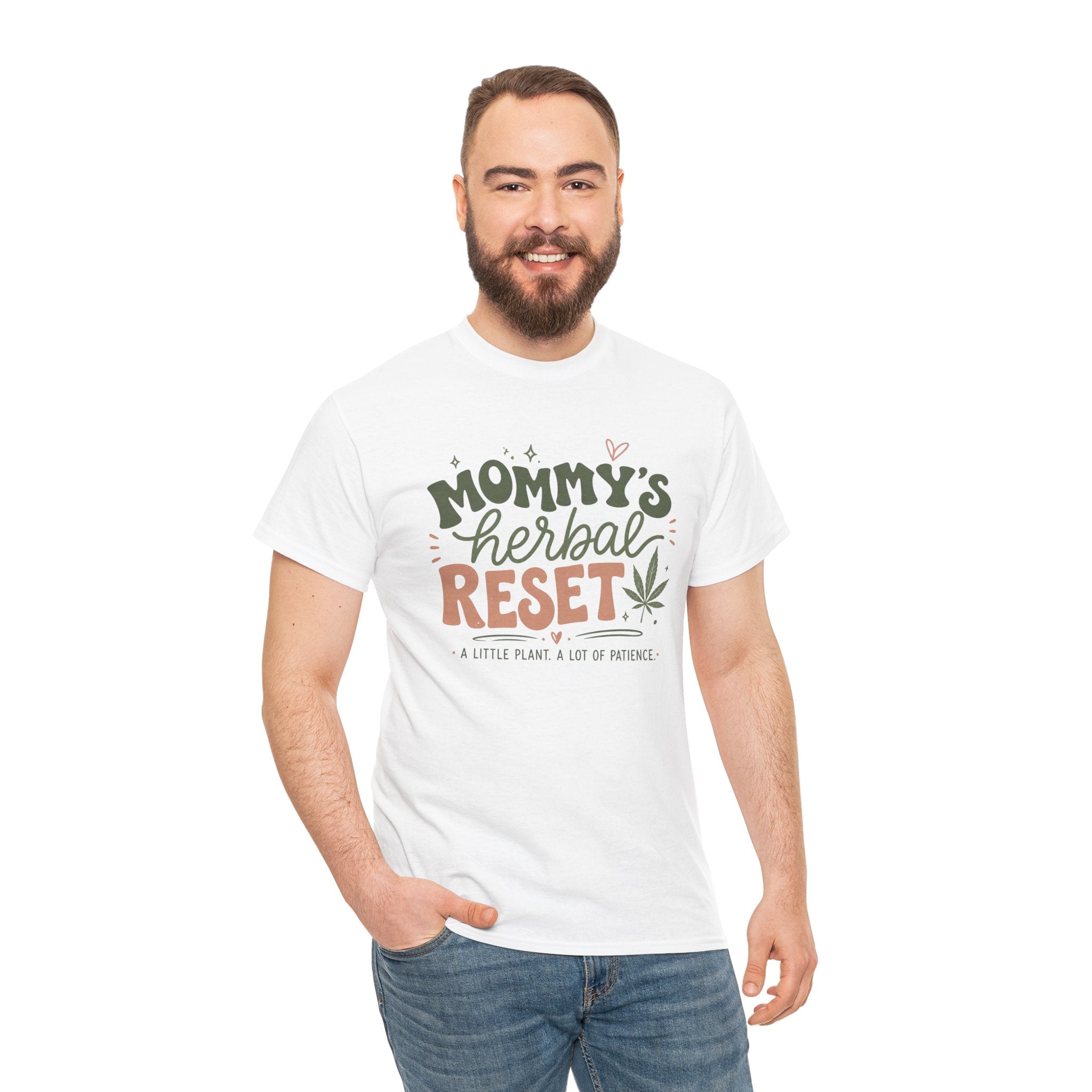 T-Shirt — "Mommy's Herbal Reset" Graphic Tee (Cannabis Plant Mom Shirt)