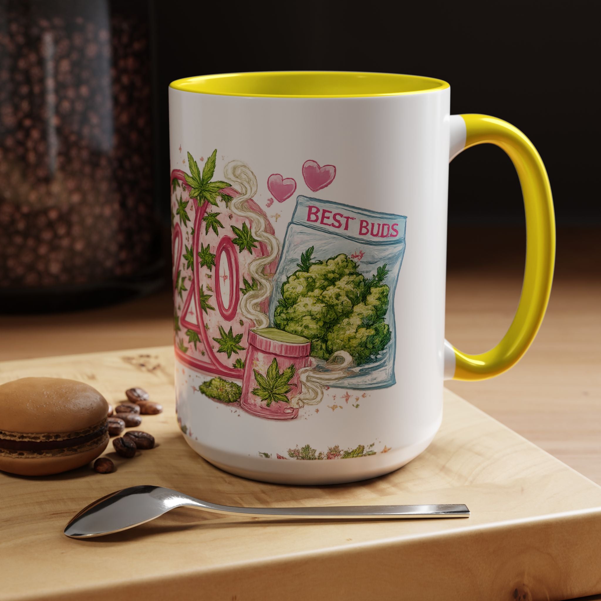 420 Cannabis Coffee Mug — 'Best Buds' Accent Tea Cup (11/15oz)