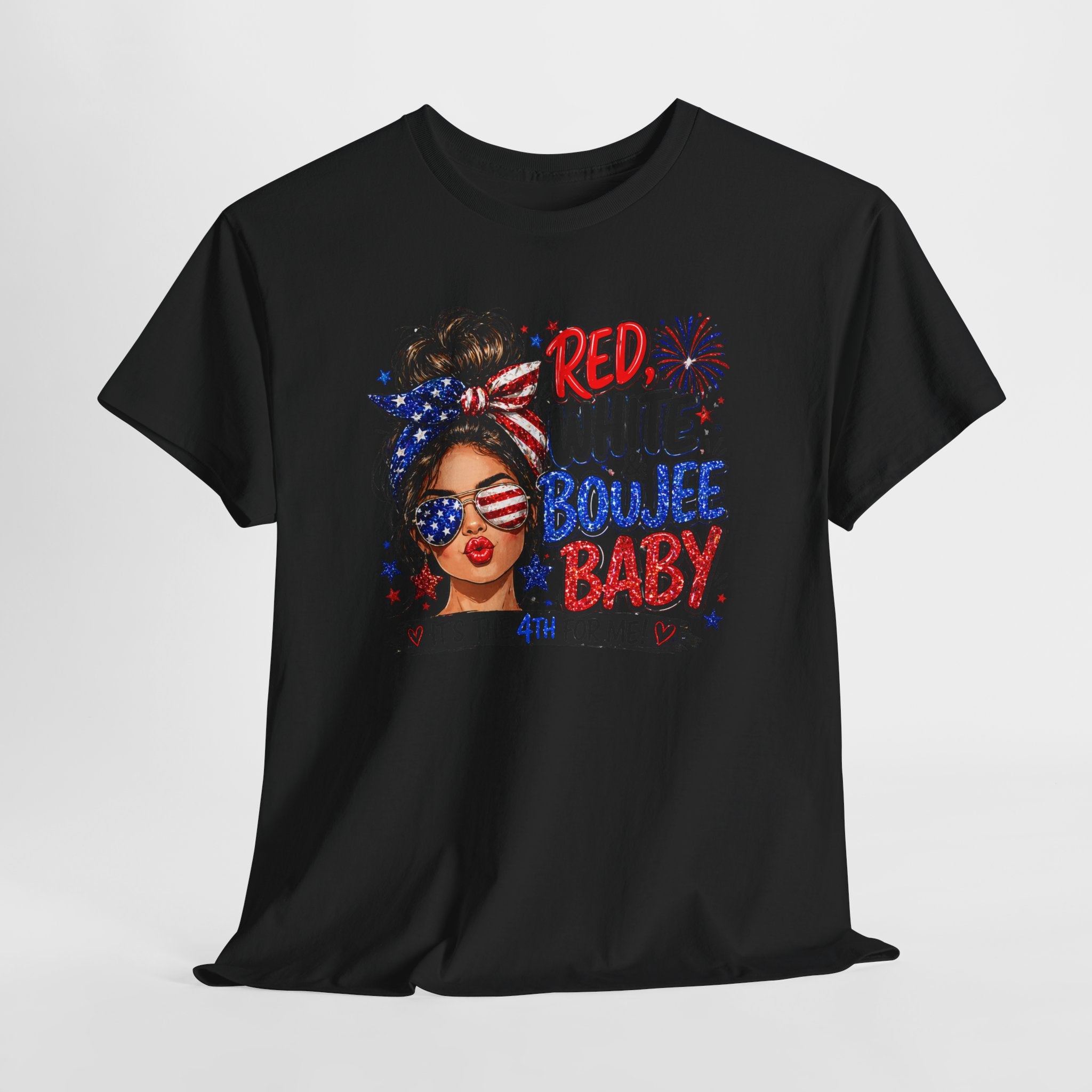 Patriotic 'Red White Boujee Baby' Tee – 4th of July Women's Graphic Shirt