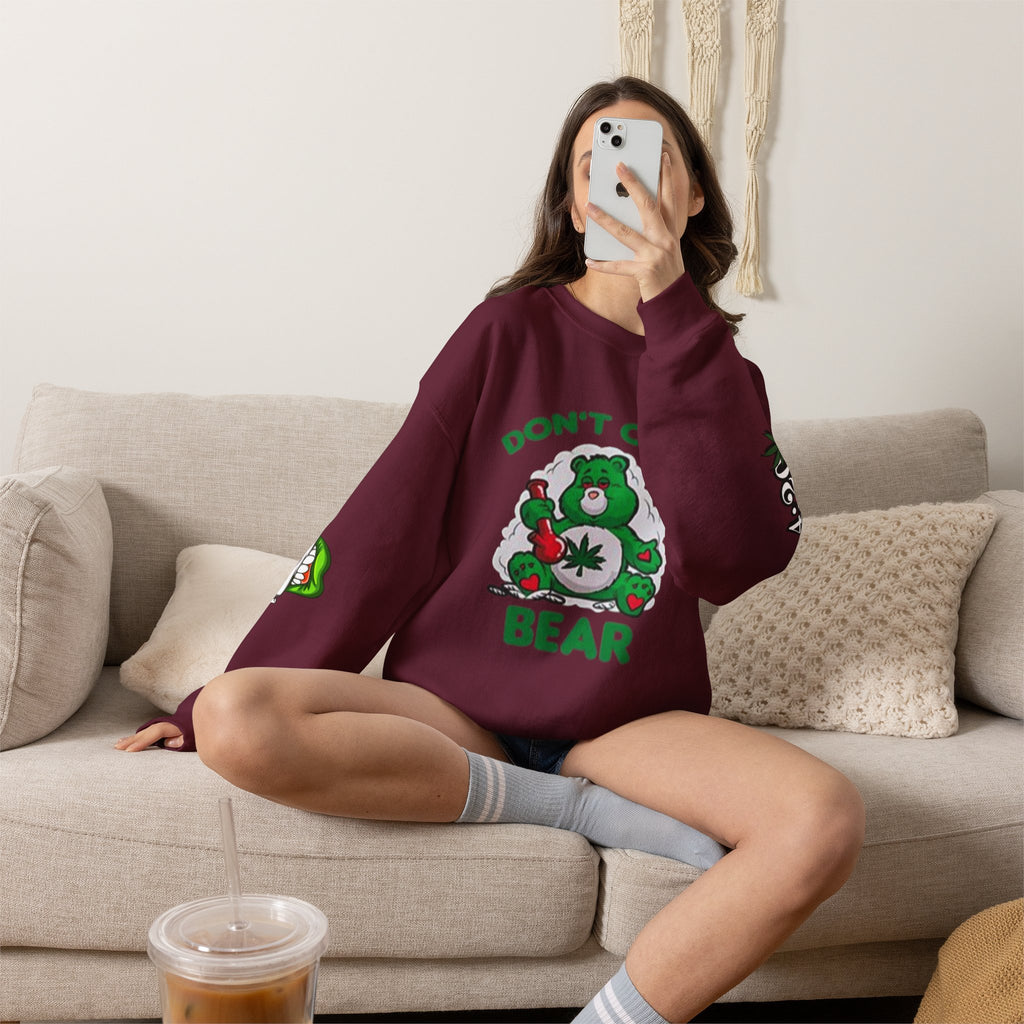 I Don't Care Bear Sweatshirt — Funny Graphic Crewneck