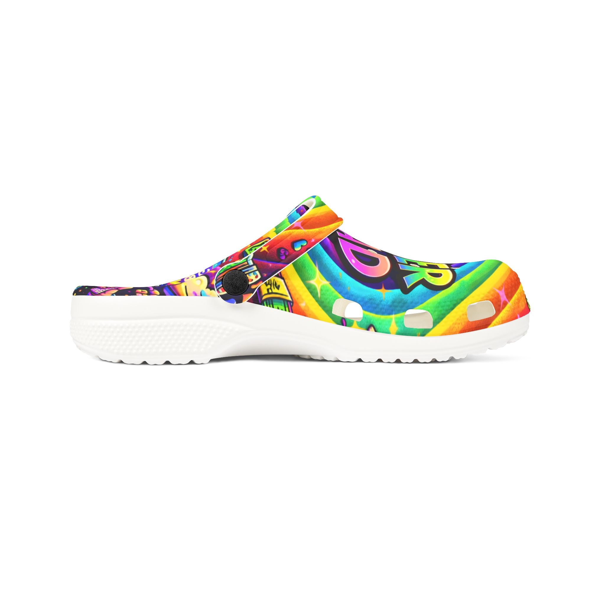 Stoner Squad Rainbow EVA Clogs — Colorful Foam Slip-On Shoes