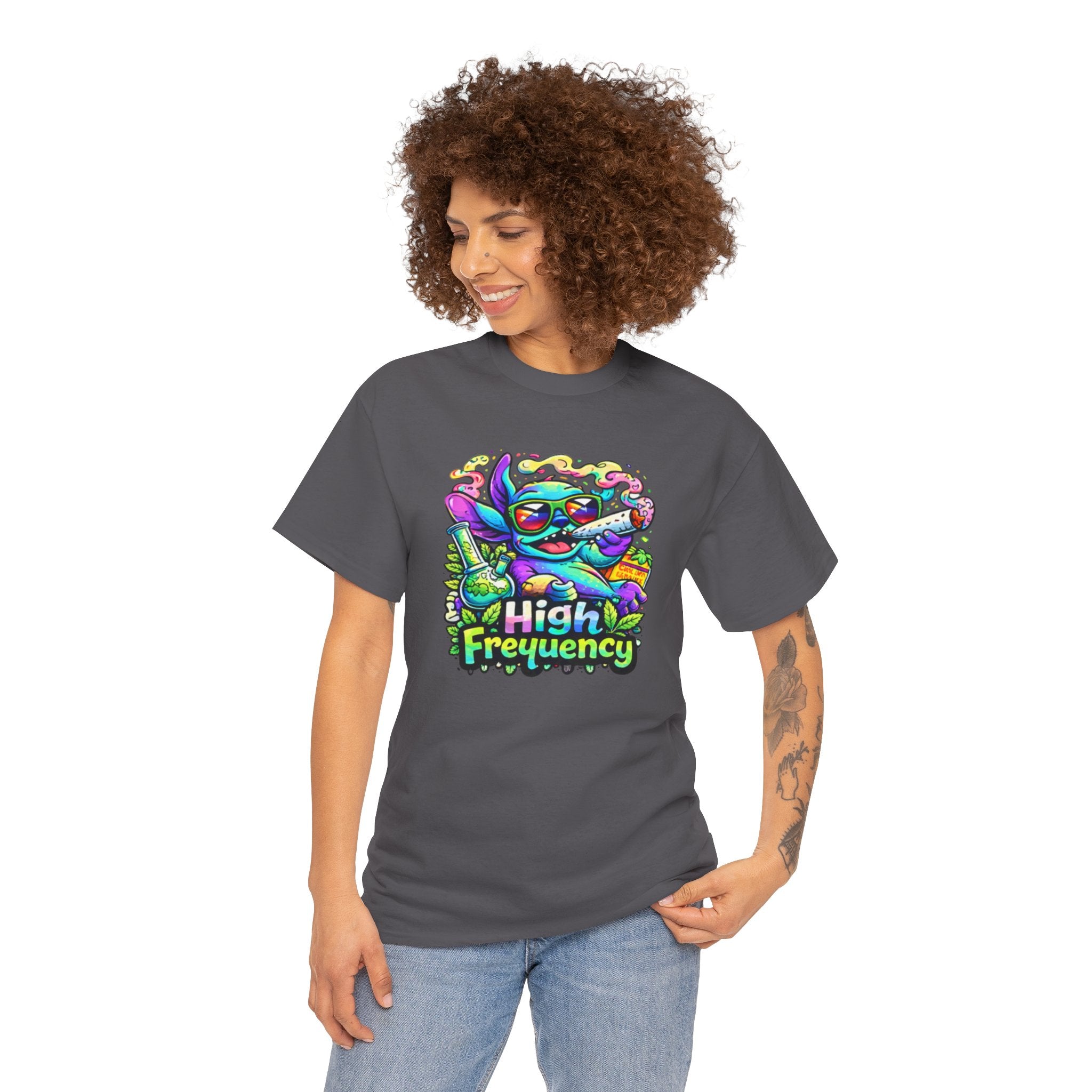 Psychedelic Cat 'High Frequency' Graphic Tee