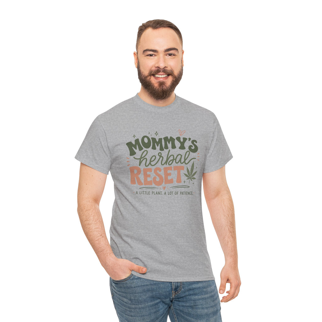T-Shirt — "Mommy's Herbal Reset" Graphic Tee (Cannabis Plant Mom Shirt)