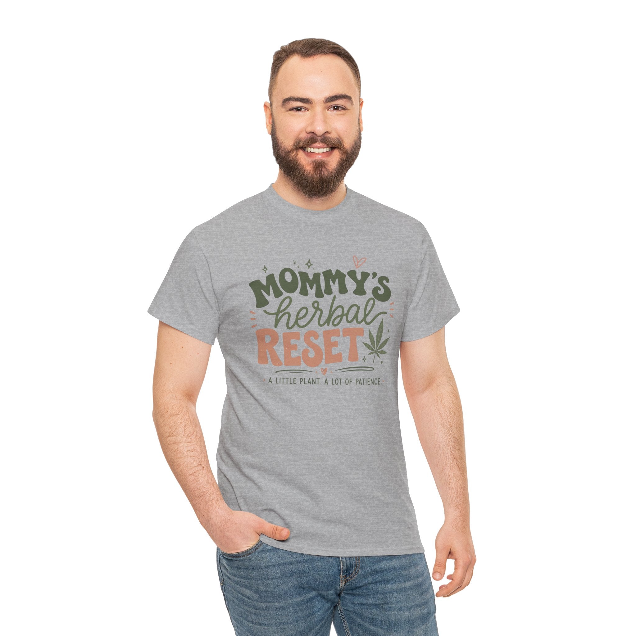 T-Shirt — "Mommy's Herbal Reset" Graphic Tee (Cannabis Plant Mom Shirt)