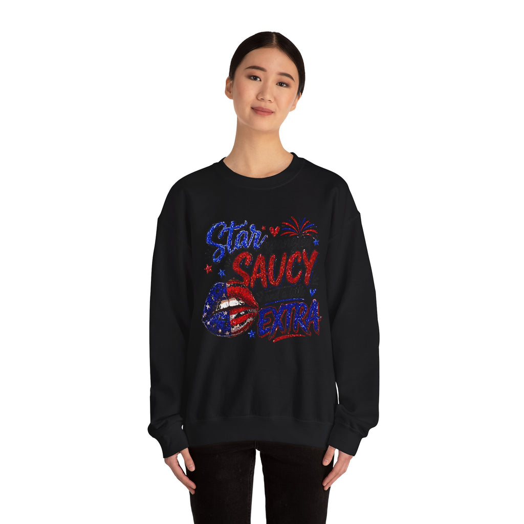Patriotic 'Star Spangled Saucy & a Little Extra' Sweatshirt