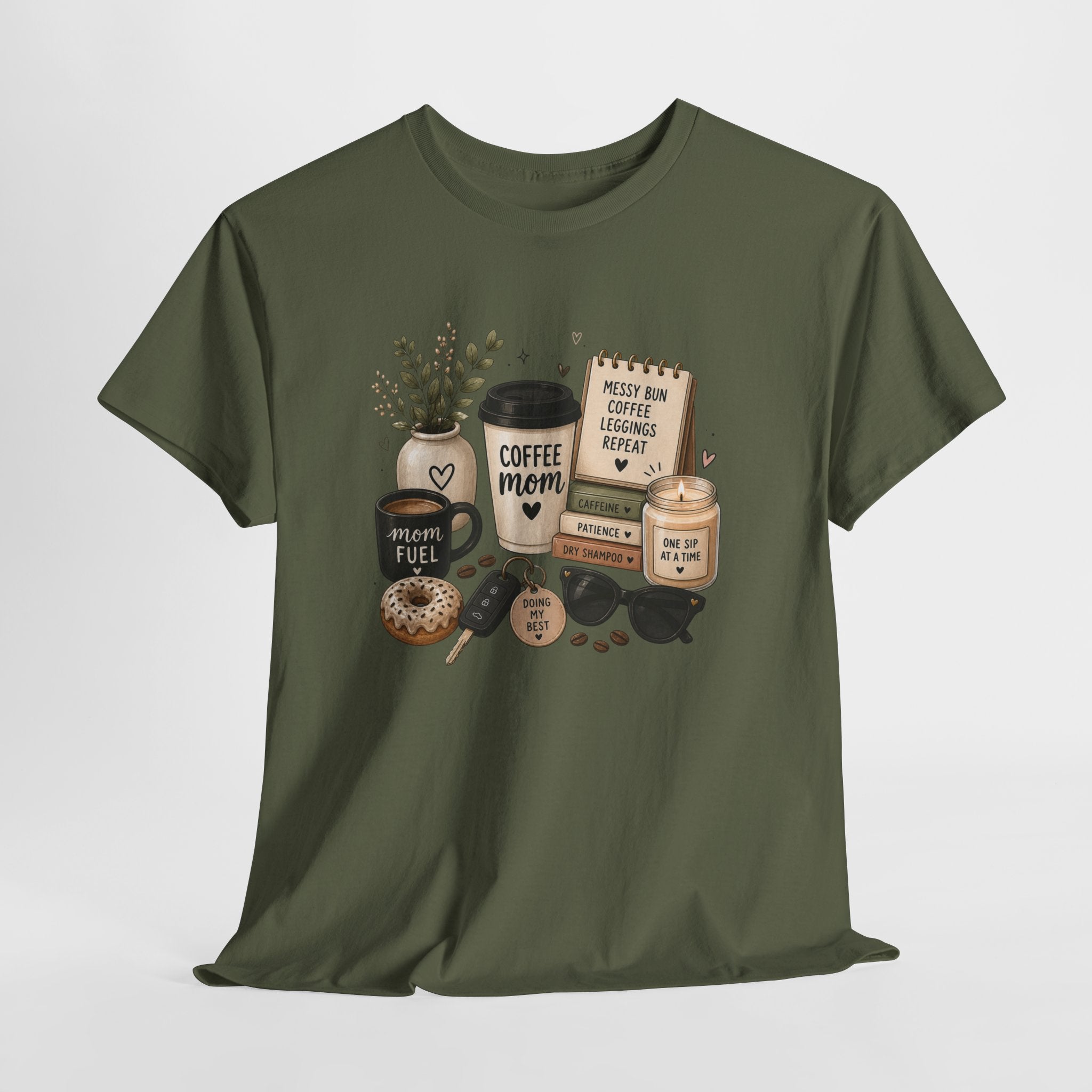 Coffee Mom Tee — Cute Coffee & Cookies Graphic T-Shirt