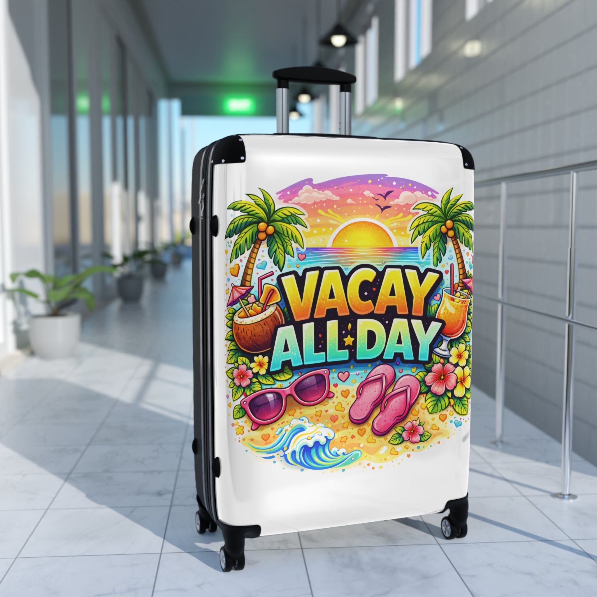Suitcase - Vacay All Day Beach Carry-On Luggage