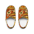 Retro Floral Peace Slippers — Women's Cozy Indoor House Shoes