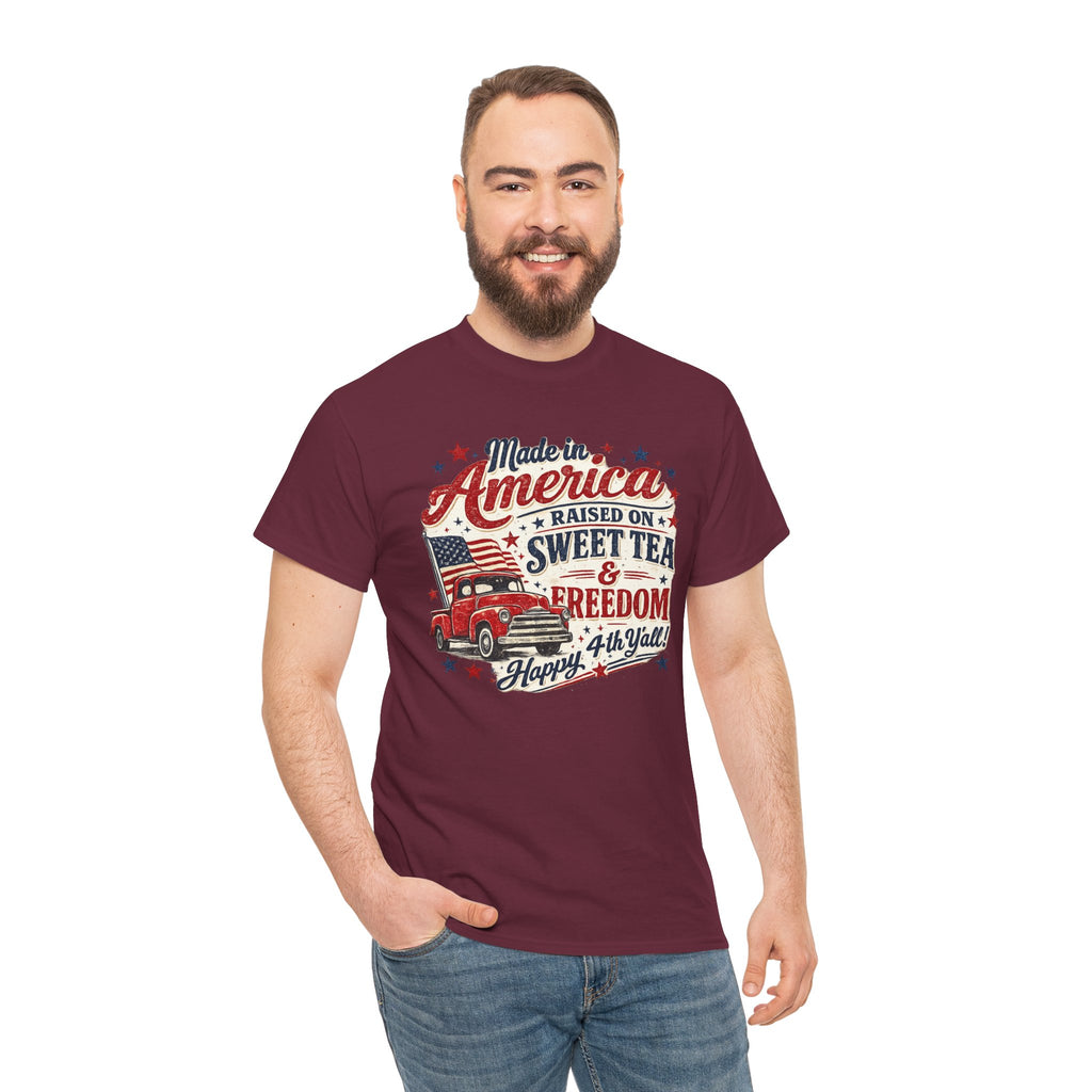 Made in America Sweet Tea & Freedom T-Shirt — 4th of July Patriotic Tee