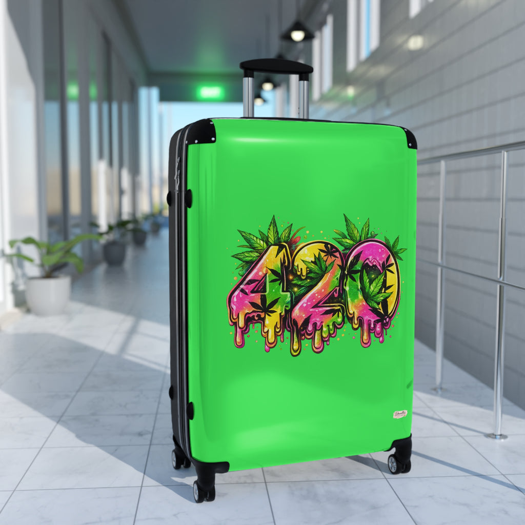 420 Graffiti Carry-On Suitcase — Colorful Stoner Travel Luggage