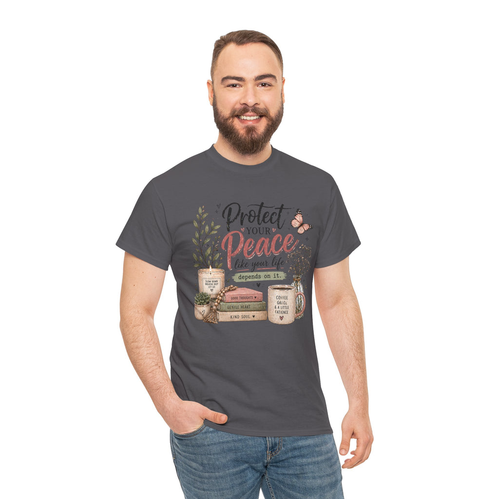 Protect Your Peace Tee — Inspirational Floral Graphic T-Shirt