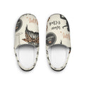 Women's Cozy 'Mom' Patterned Indoor Slippers – Leopard Bow & Wine Glass Design