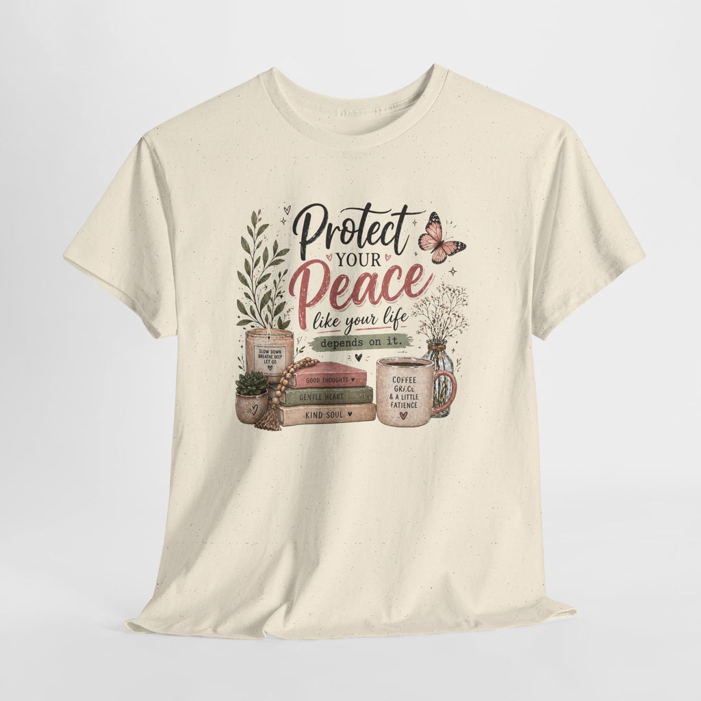 Protect Your Peace Tee — Inspirational Floral Graphic T-Shirt