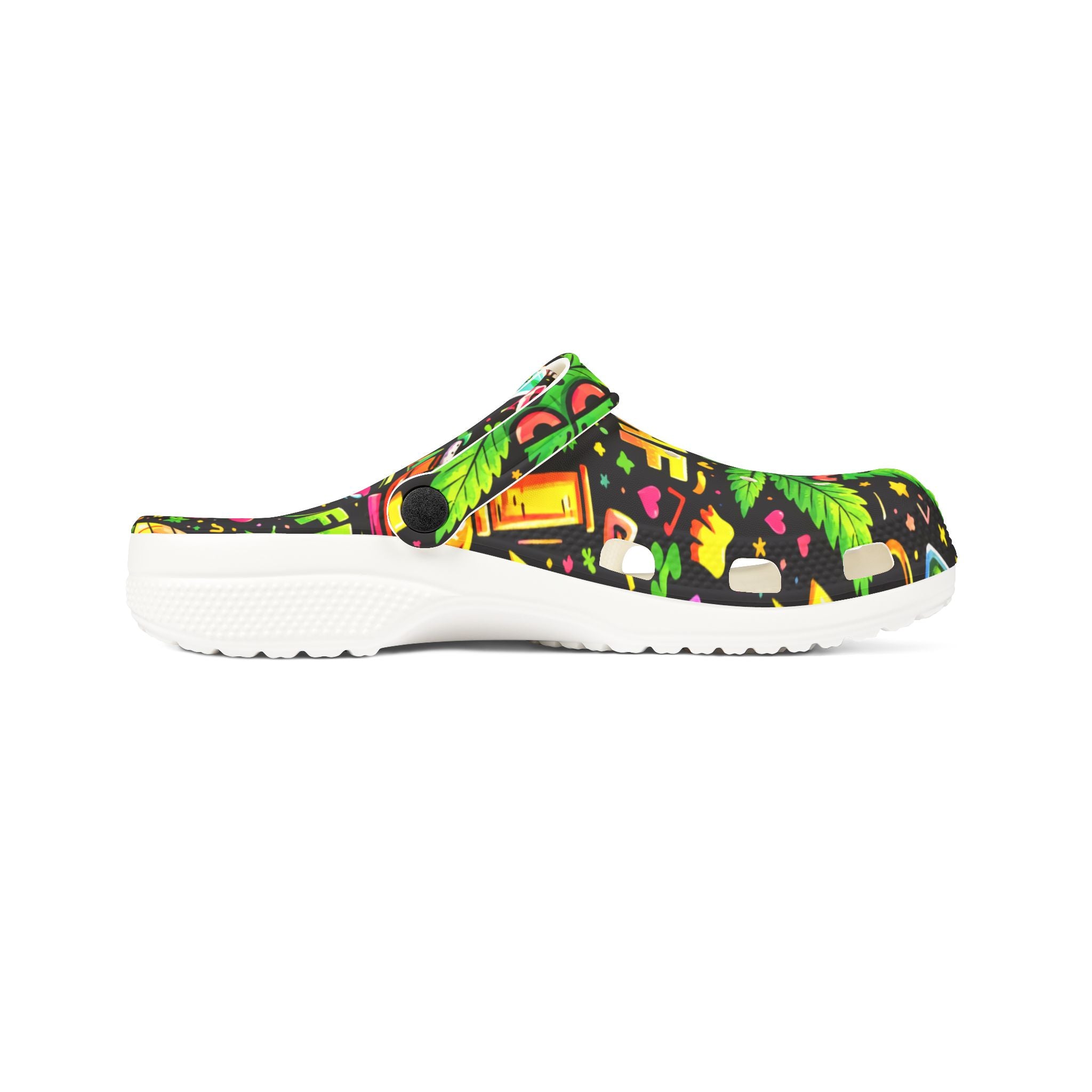 Marijuana Leaf 'High AF' EVA Foam Clogs – Colorful Cannabis Comfort Shoes