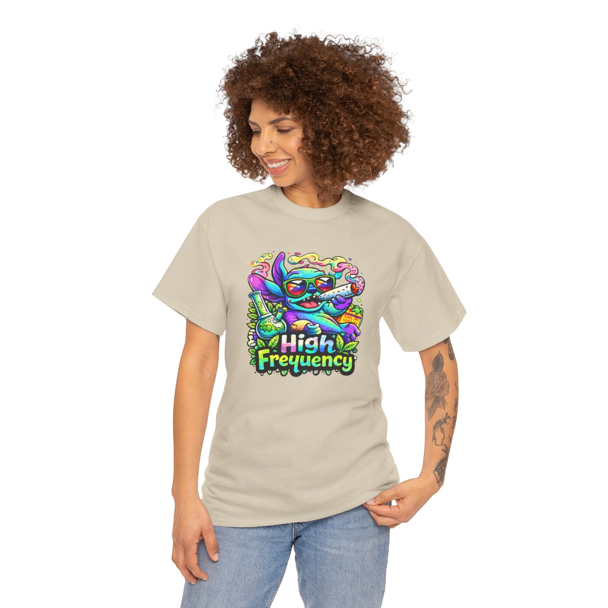 Psychedelic Cat 'High Frequency' Graphic Tee