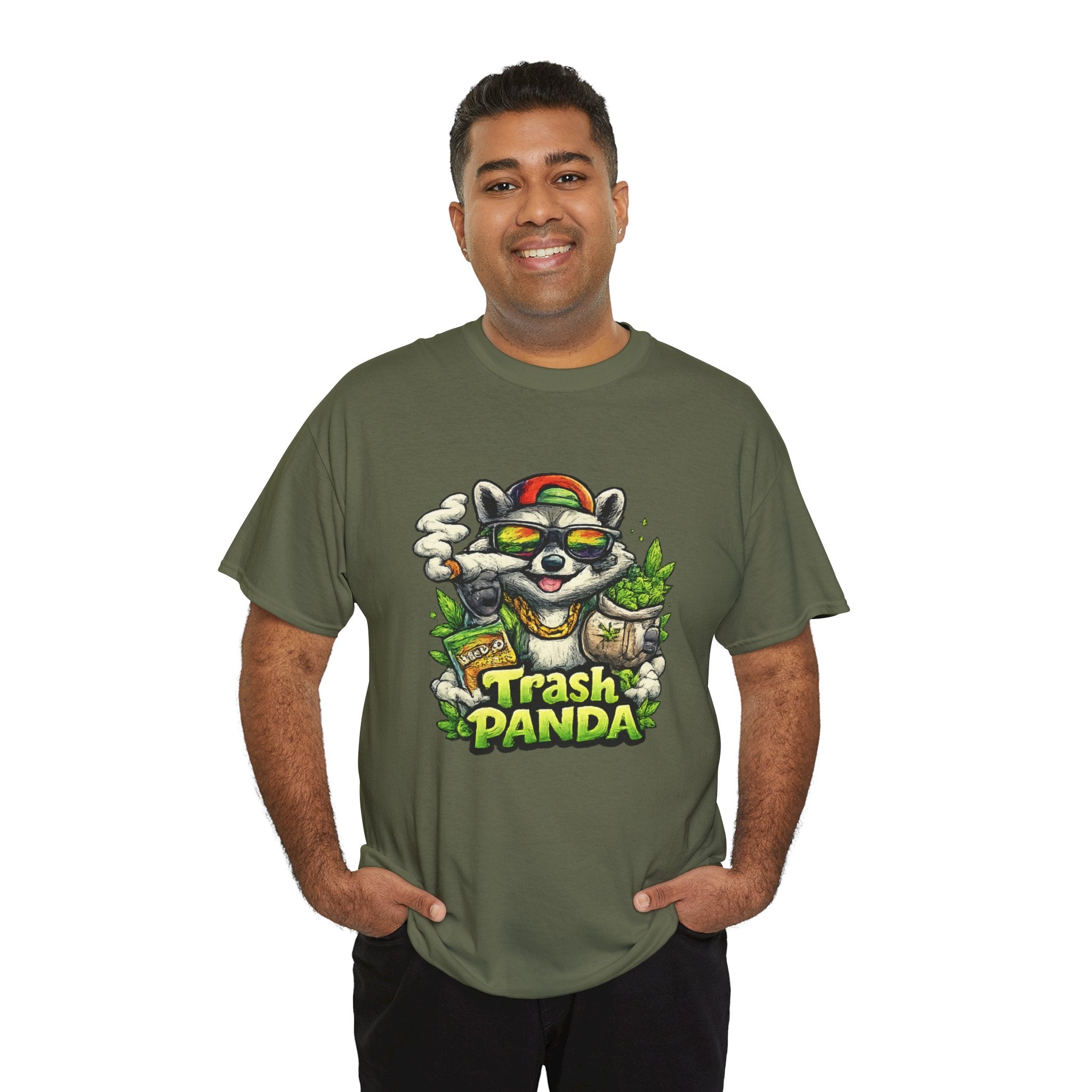 Trash Panda Graphic Tee — Funny Raccoon Streetwear Shirt
