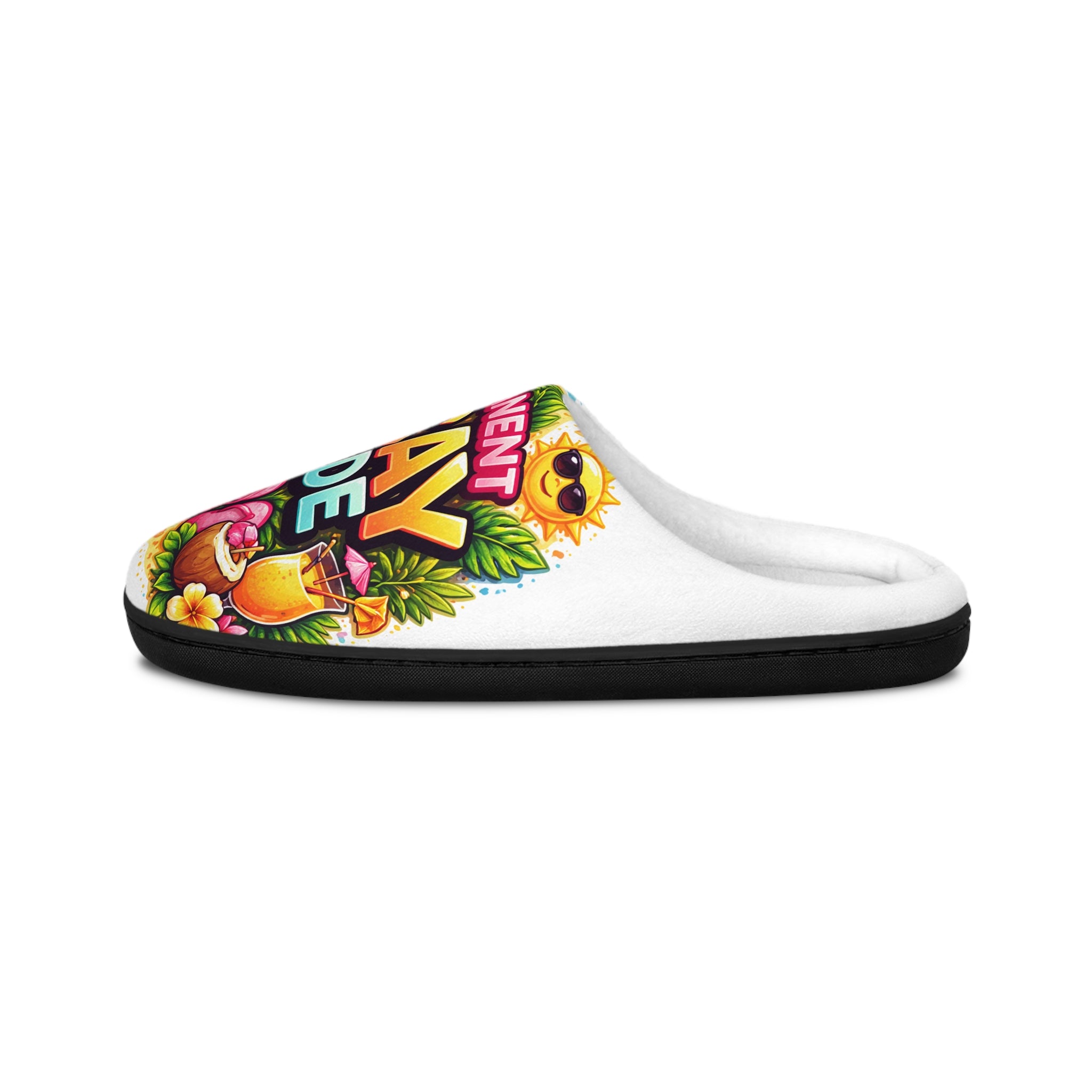 Slippers — 'Permanent Vacay Mode' Tropical Indoor Slides