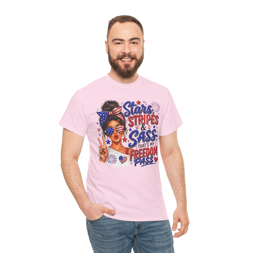 Patriotic 'Stars, Stripes & Sass' Tee — Fourth of July Women's Graphic T-Shirt
