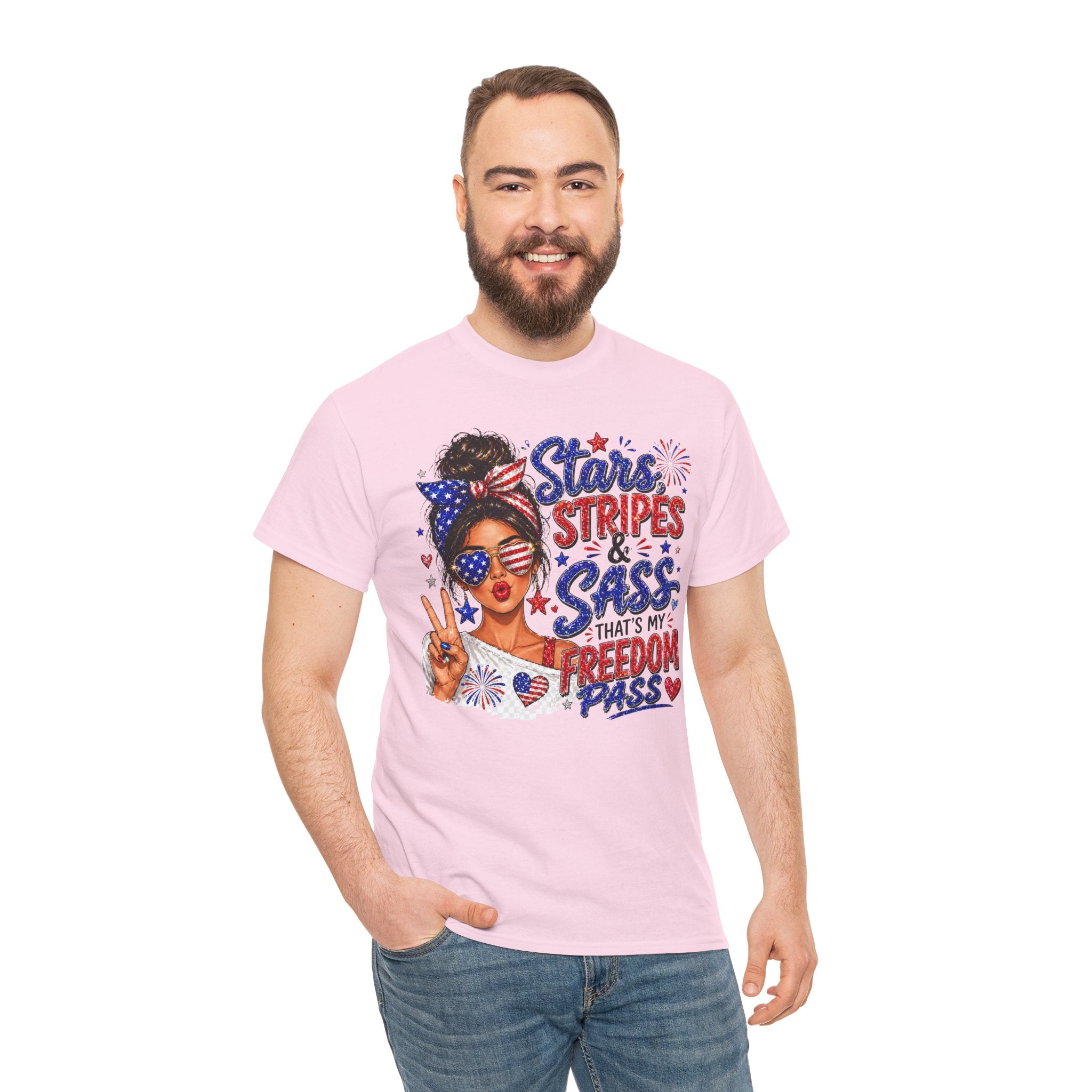 Patriotic 'Stars, Stripes & Sass' Tee — Fourth of July Women's Graphic T-Shirt