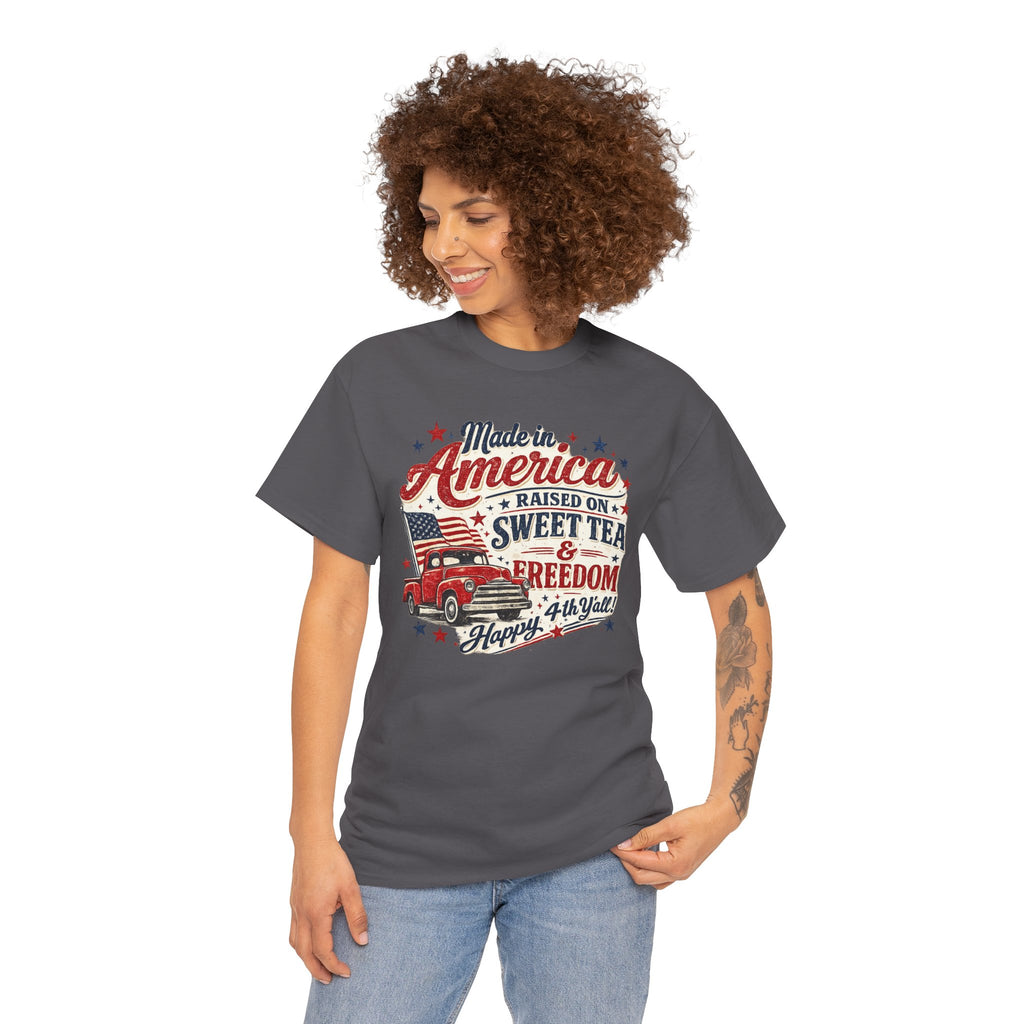 Made in America Sweet Tea & Freedom T-Shirt — 4th of July Patriotic Tee