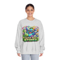 Let's Get Stoned Crewneck Sweatshirt – Colorful Psychedelic Alien Graphic