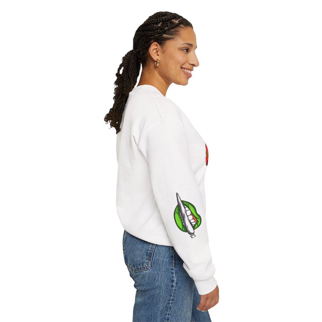 Stoner Chicks Crewneck Sweatshirt — Retro Cannabis Graphic