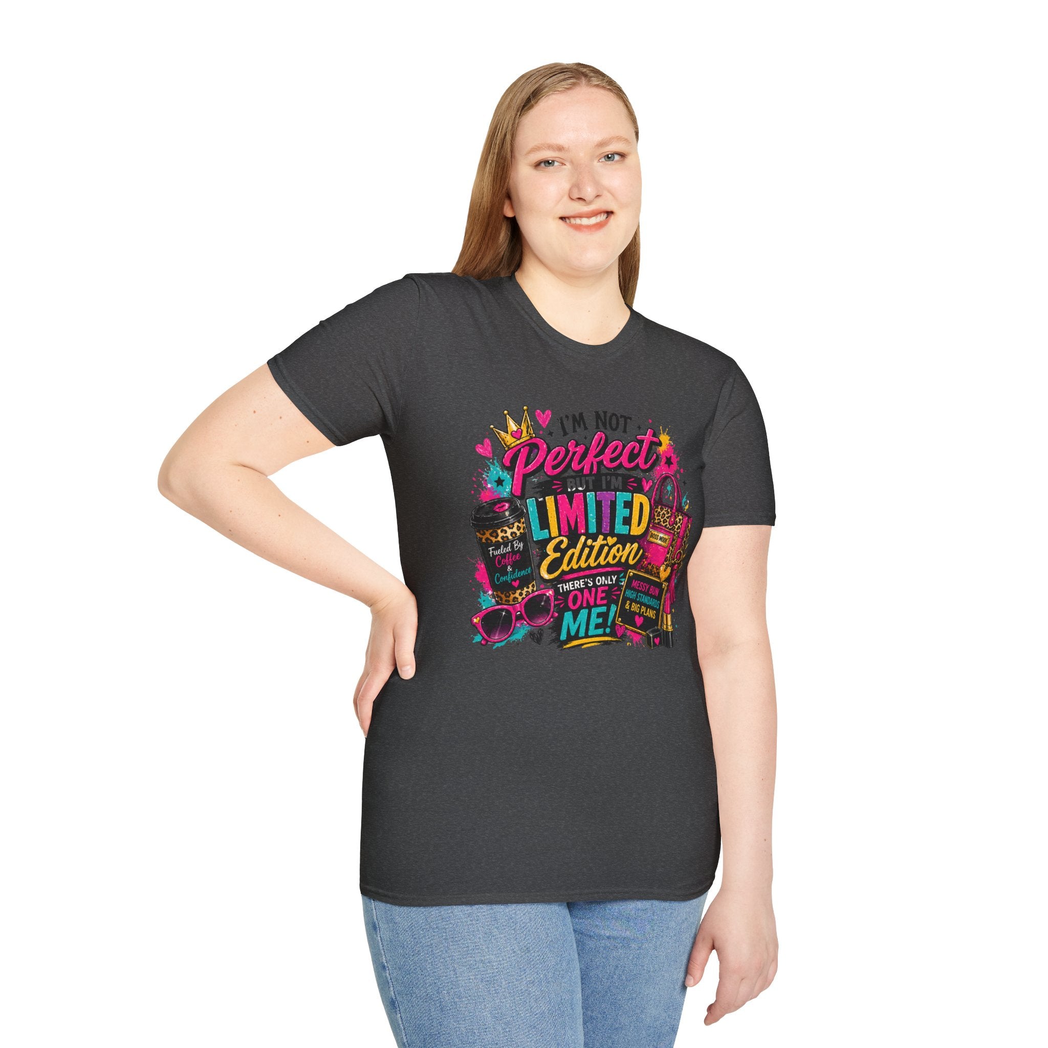 Limited Edition Graphic T-Shirt — "I'm Not Perfect But I'm Limited Edition" Bright Retro Design