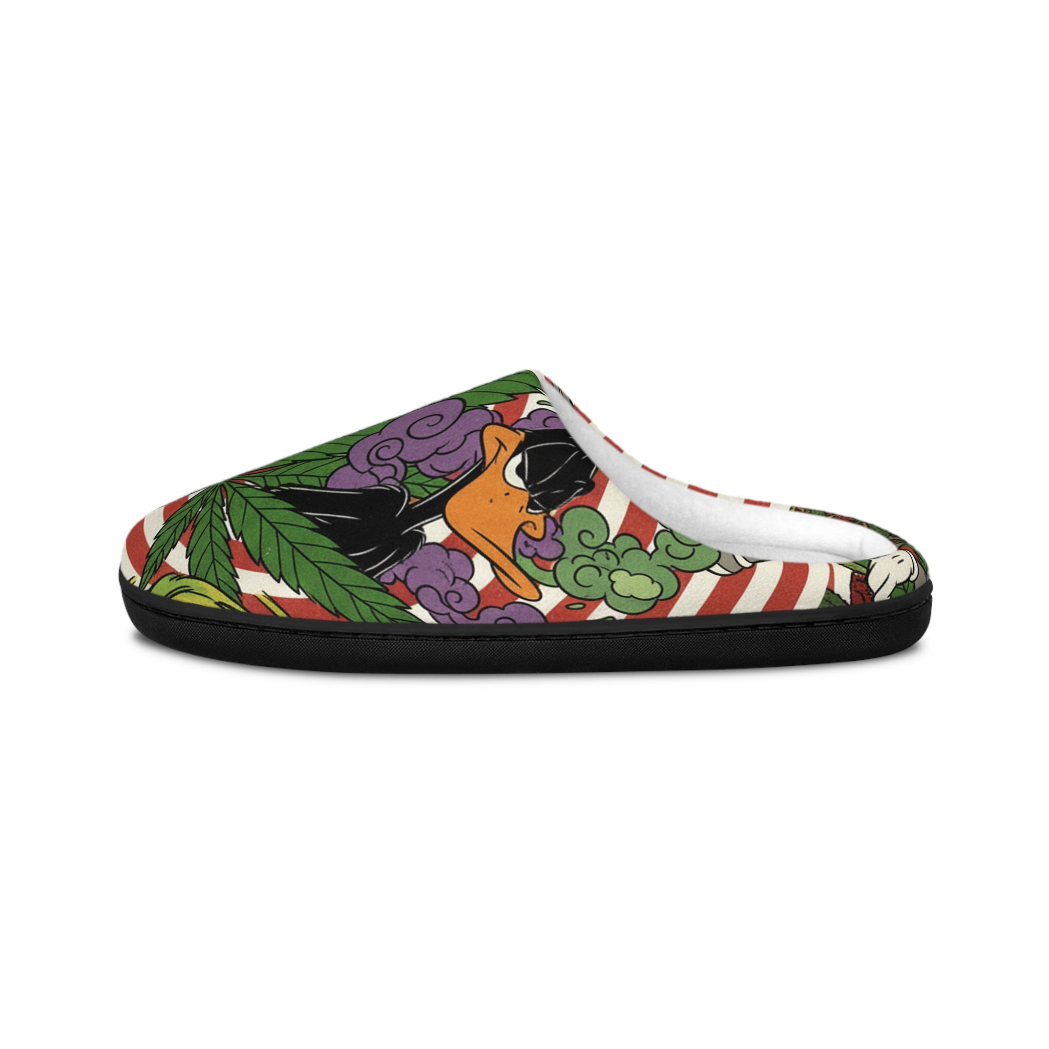 Women’s Indoor Slippers — Cartoon Weed Bunny Pattern