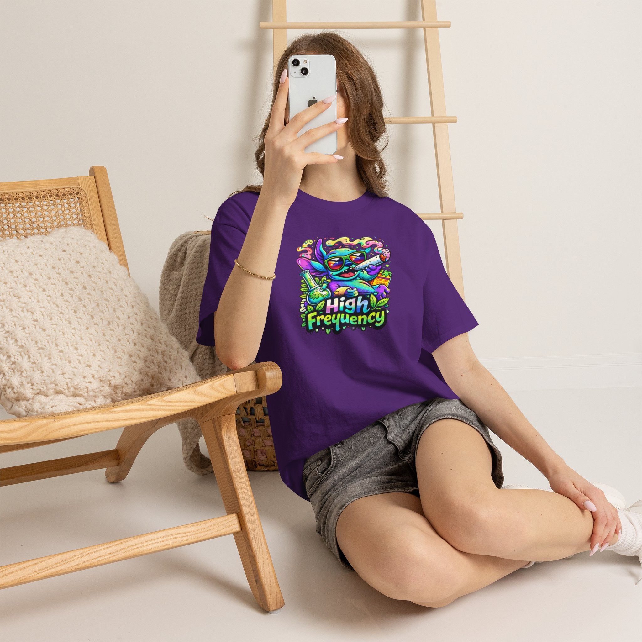 Psychedelic Cat 'High Frequency' Graphic Tee