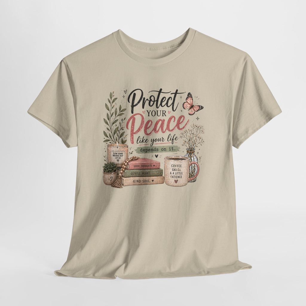 Protect Your Peace Tee — Inspirational Floral Graphic T-Shirt