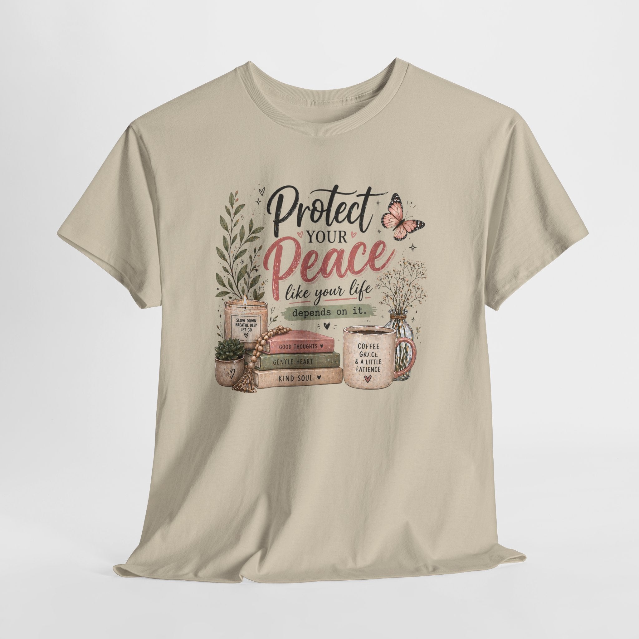 Protect Your Peace Tee — Inspirational Floral Graphic T-Shirt