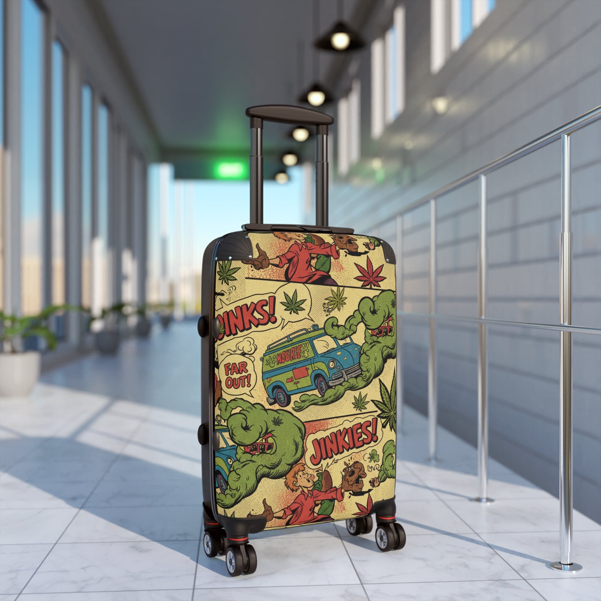Retro Cartoon Van Suitcase – 'Jinkies!' Adventure Travel Luggage