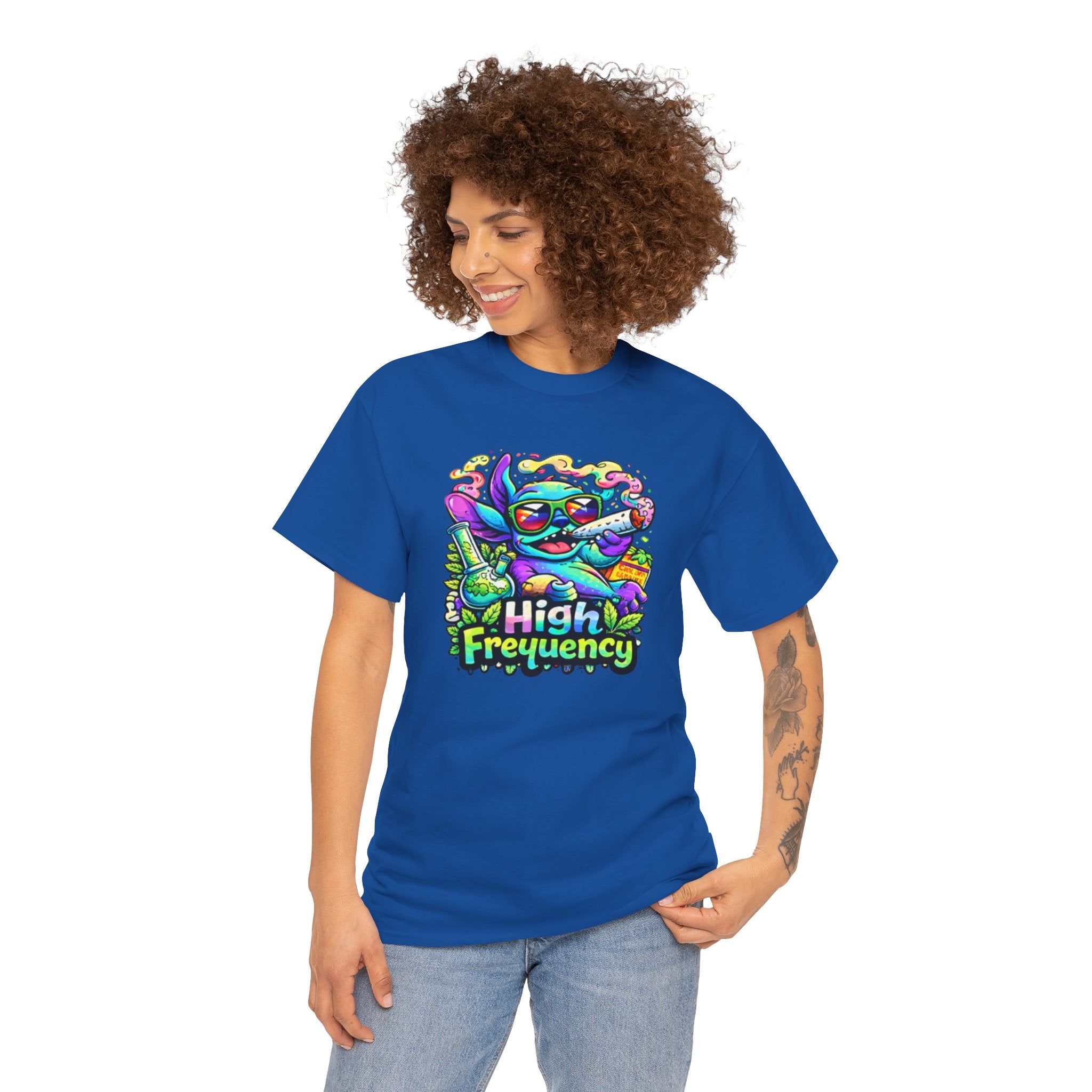 Psychedelic Cat 'High Frequency' Graphic Tee