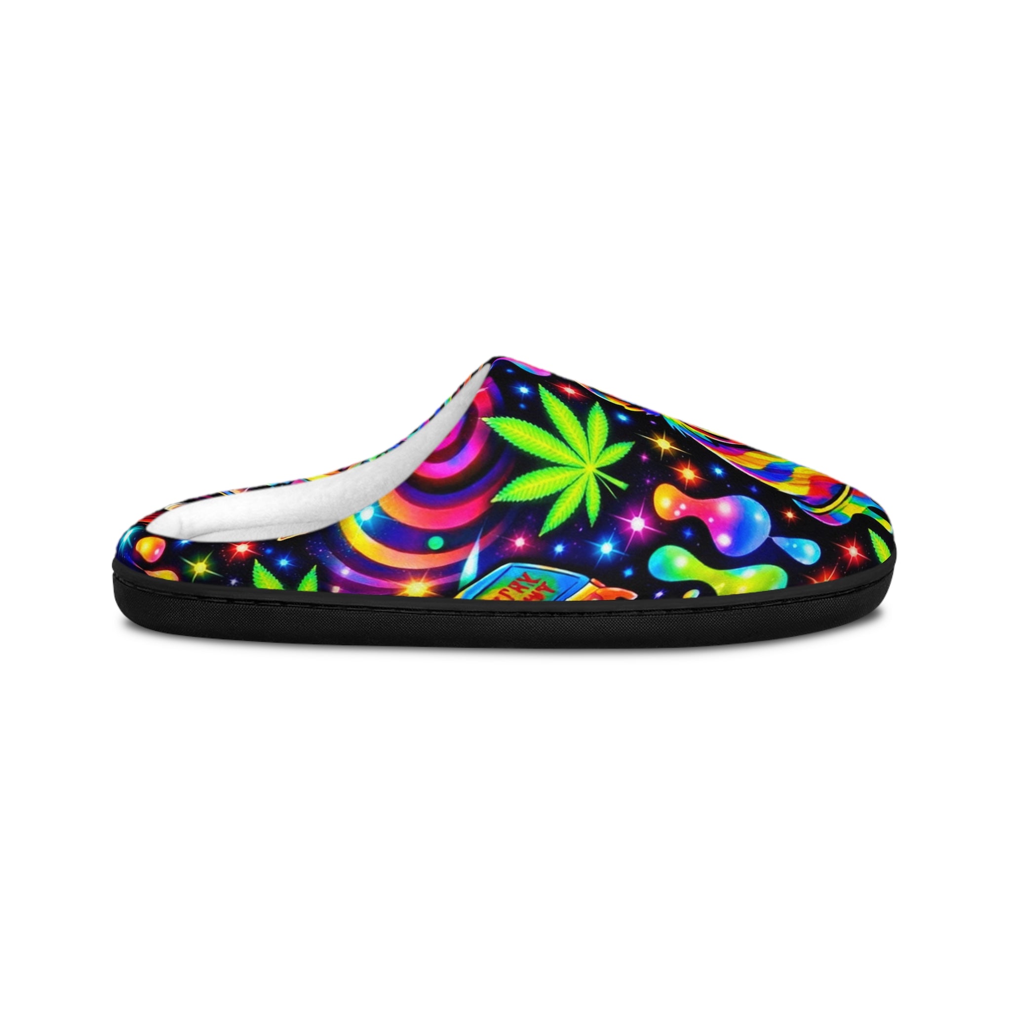 Slippers — Psychedelic Neon Chameleon Indoor Slippers