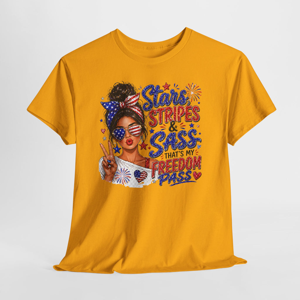 Patriotic 'Stars, Stripes & Sass' Tee — Fourth of July Women's Graphic T-Shirt