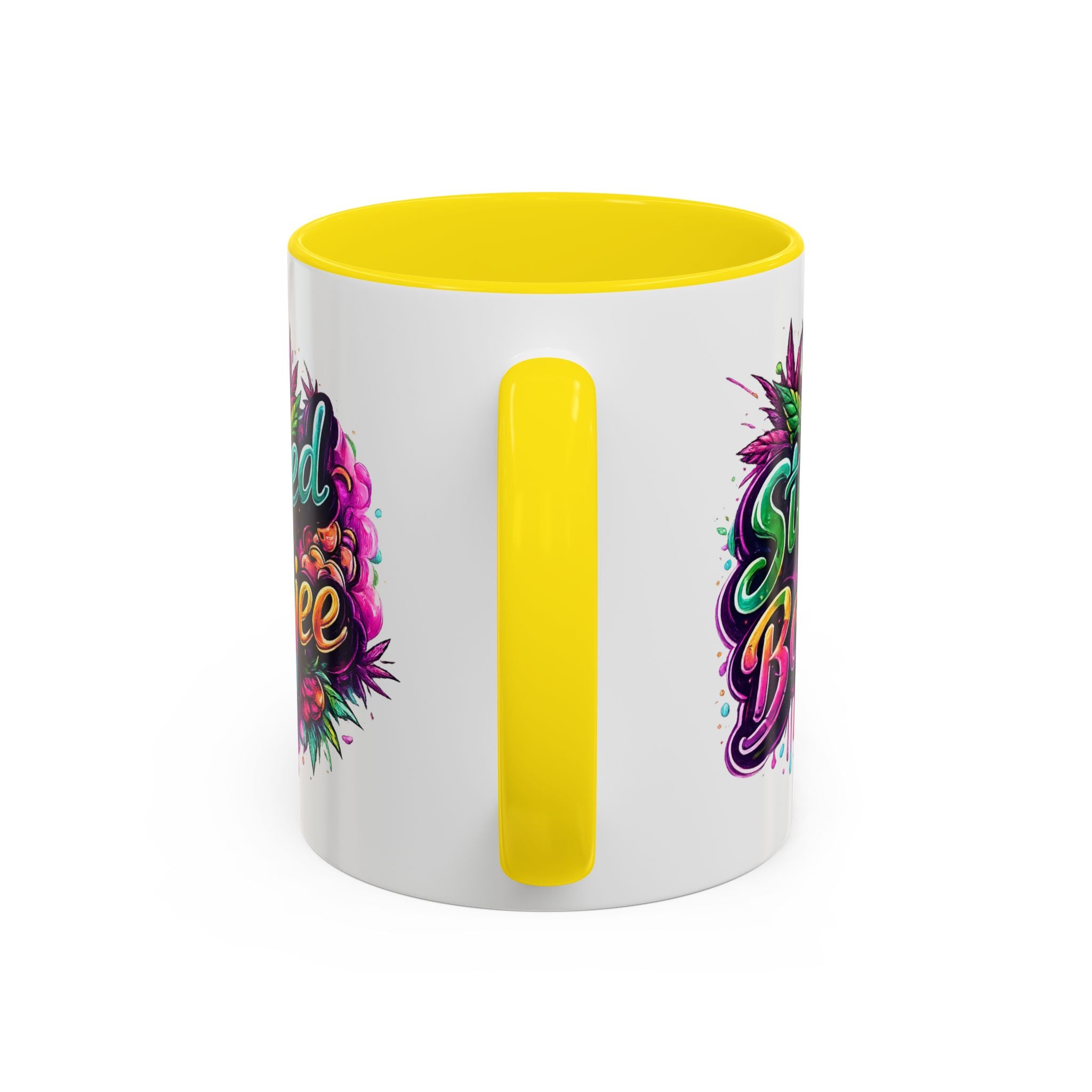 Accent Coffee Mug — "Stoned and Boujee" Colorful Cannabis Art