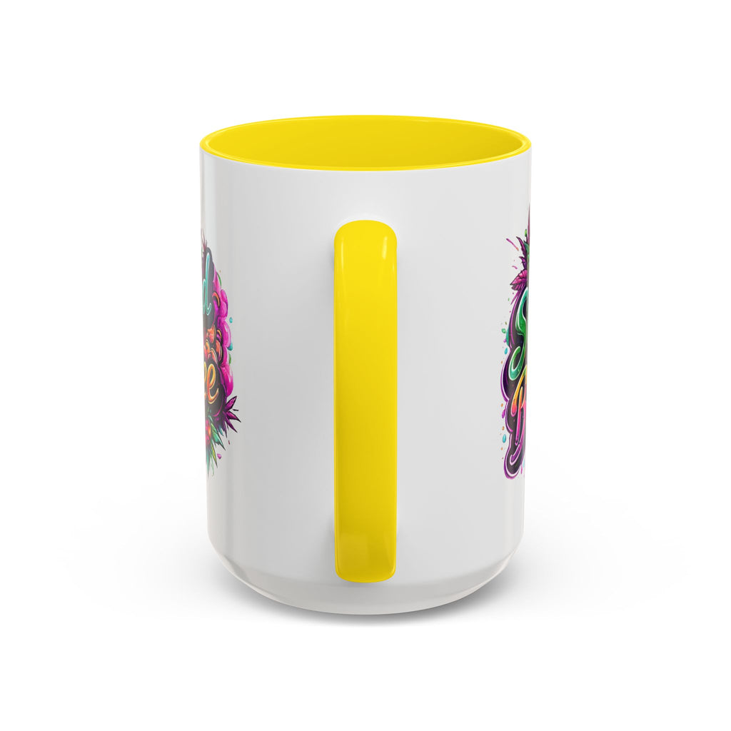 Accent Coffee Mug — "Stoned and Boujee" Colorful Cannabis Art